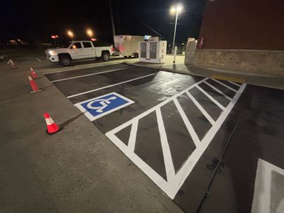 Parking lot striping detail